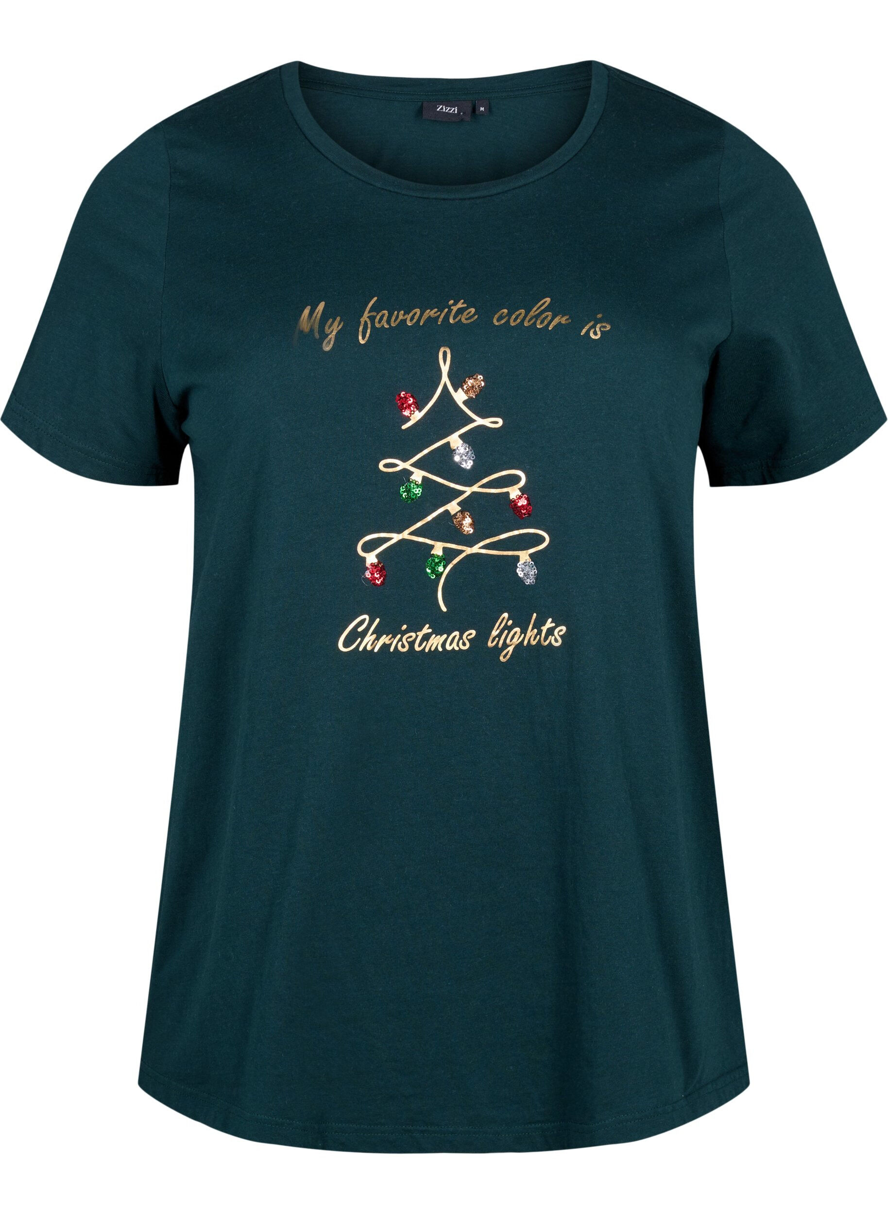 Zizzi Weihnachtliche T-Shirts aus 100% Baumwolle, Scarab w. Tree, Packshot image number 0