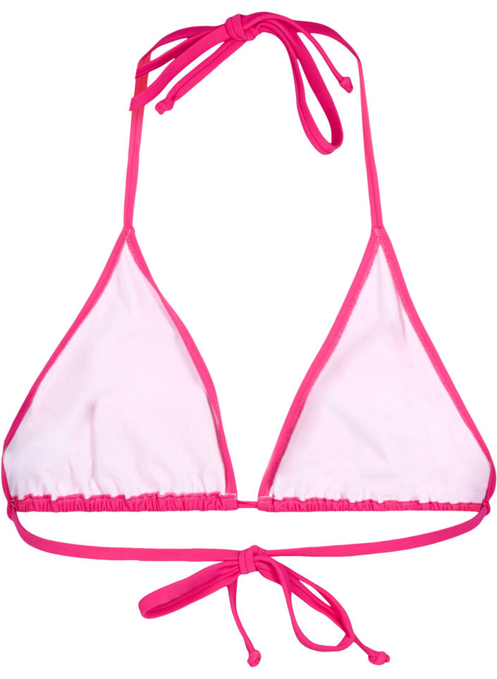 Einfarbiges Triangel-Bikinioberteil, Pink, Packshot image number 1
