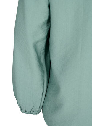 Bluse aus Viskose mit Häkeldetails, Chinois Green, Packshot image number 3