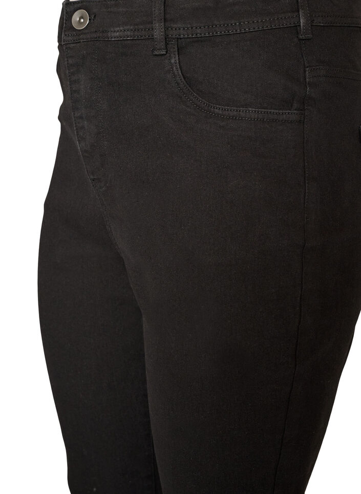Hoch taillierte Jeans mit Bootcut, Schwarz, Packshot image number 2
