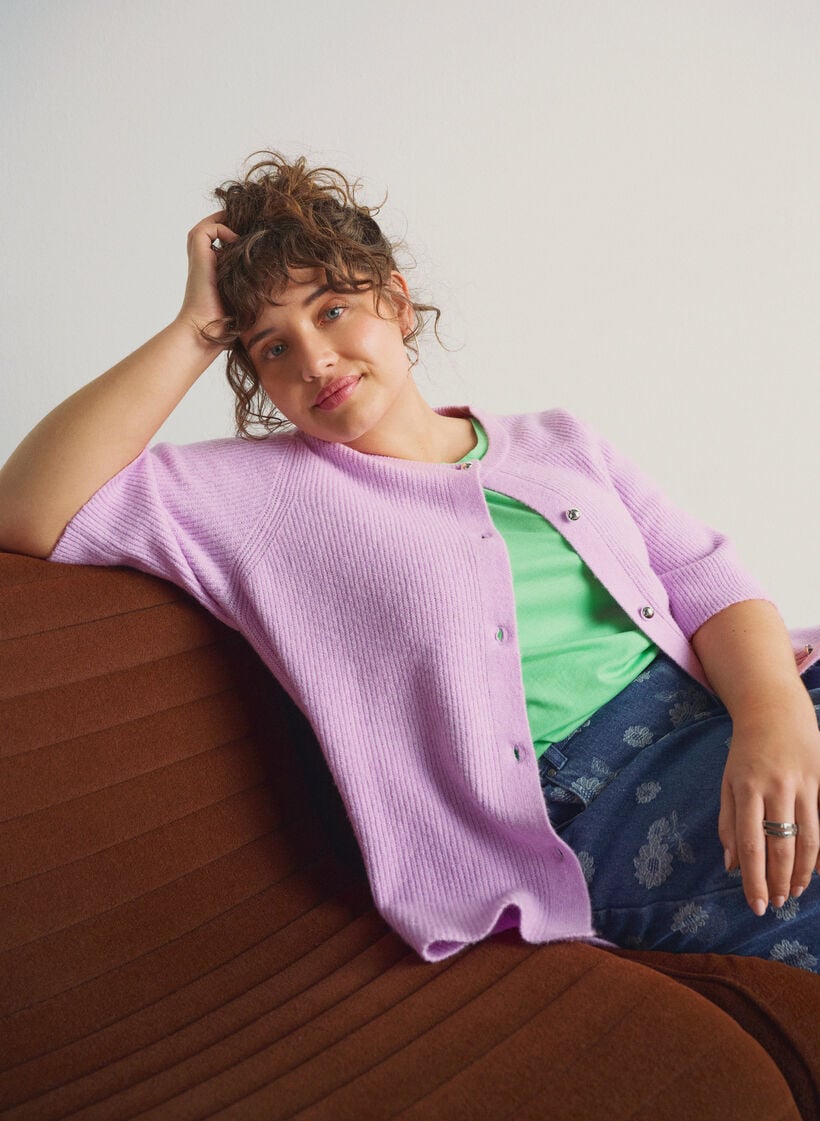 Kurzärmliges T-Shirt aus einer Baumwollmischung, Grün, Image image number 0