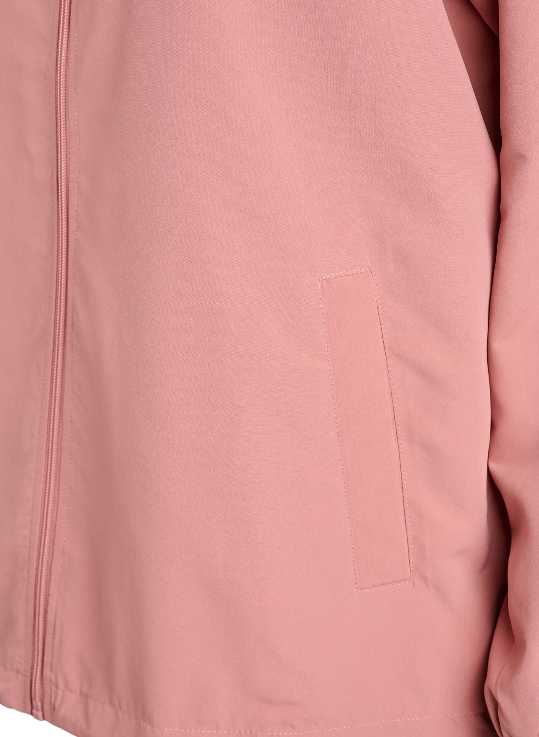 ZizziLeichte Jacke mit Kapuze und Rei&szlig;verschluss, Rot, Packshot image number 3