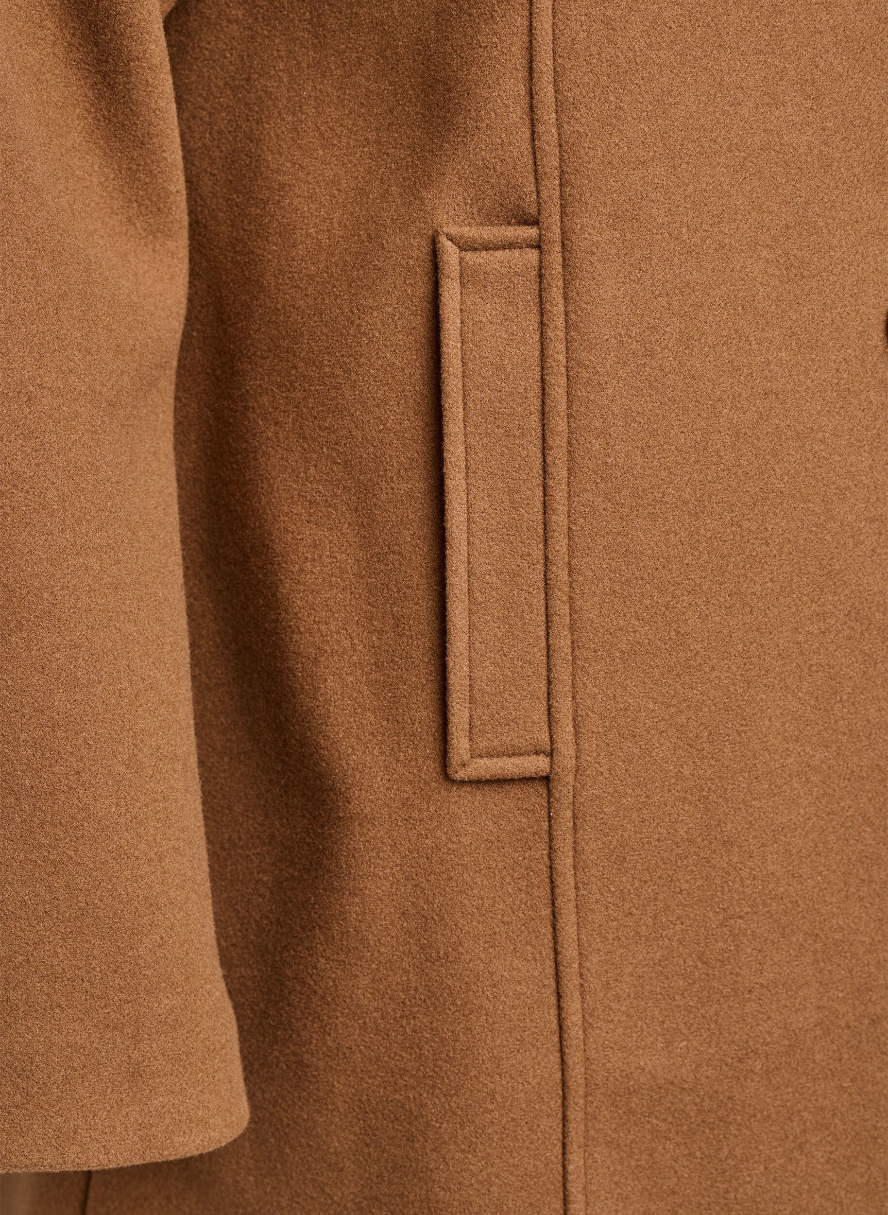 Zizzi Kurzmantel in A-Linie, Braun, Packshot image number 3