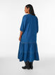 Maxikleid aus Denim mit ger&uuml;schten Stufen, Blau, Model image number 1