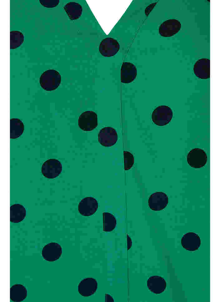 Viskosebluse mit Punktmuster, Jolly Green dot AOP, Packshot image number 2