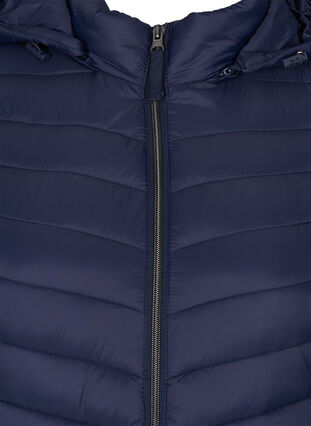 Gesteppte Leichtgewichtsjacke mit abnehmbarer Kapuze und Taschen, Navy Blazer, Packshot image number 2