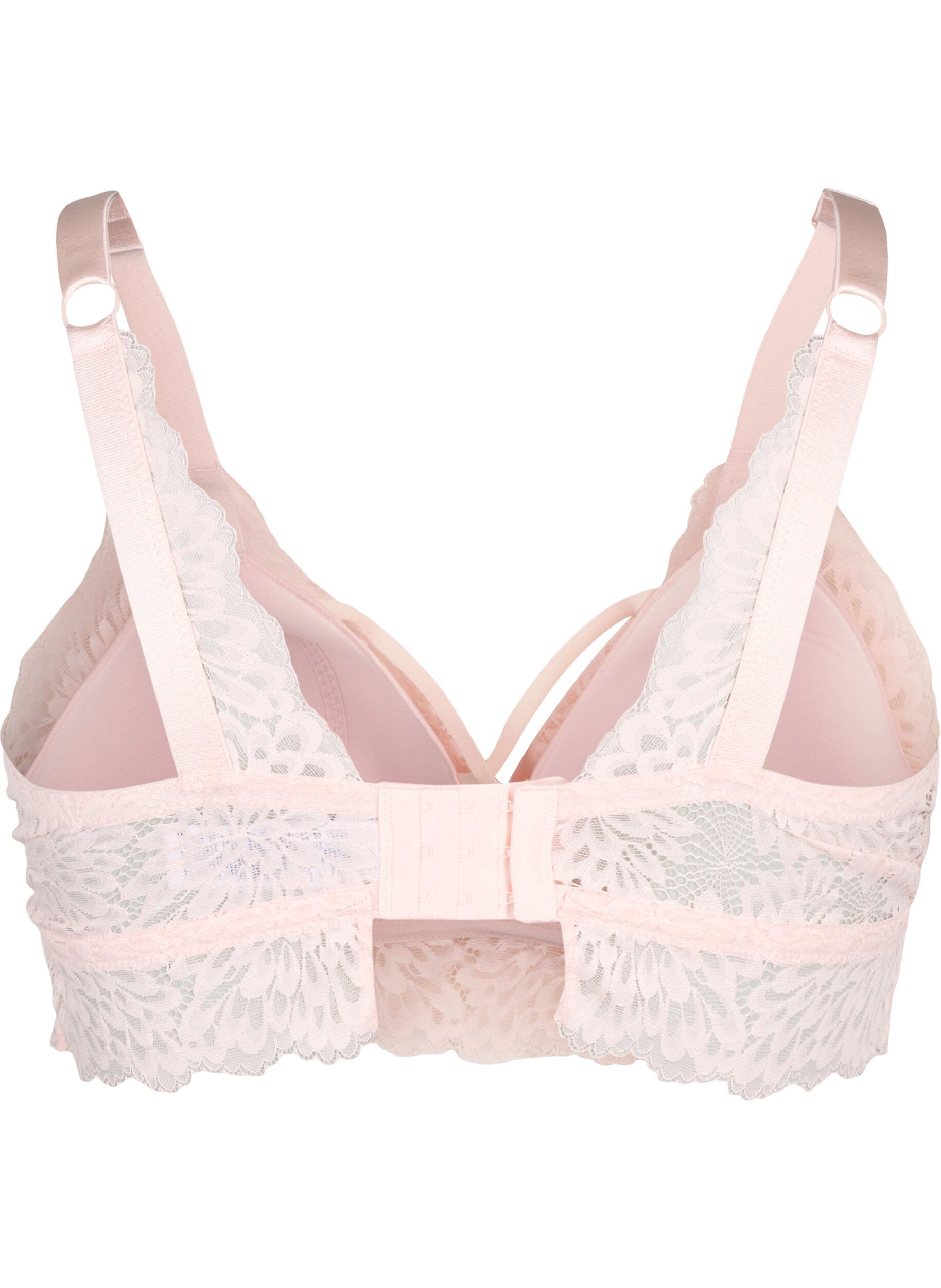 Zizzi Bralette mit String-Detail und weicher Polsterung, Peach Blush, Packshot image number 1