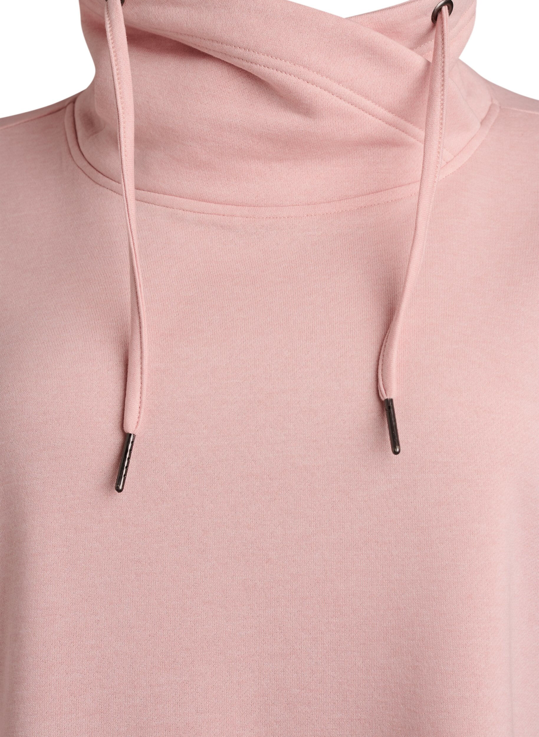 ZizziKurzes Sweatshirtkleid mit Stehkragen und Taschen, Rot, Packshot image number 2