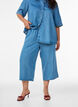 Culotte aus Lyocell mit weitem Bein in Jeans-Optik, Blau, Model image number 2