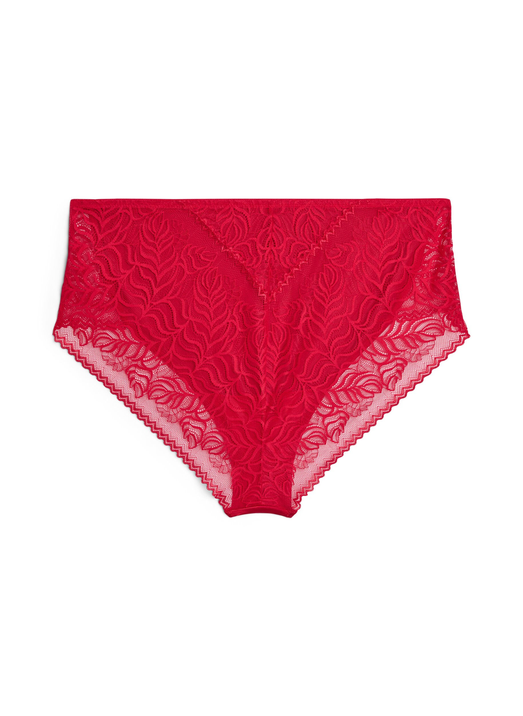 Zizzi Tai-Slip aus Spitze und gl&auml;nzender Mikrofaser, Rot, Packshot image number 1