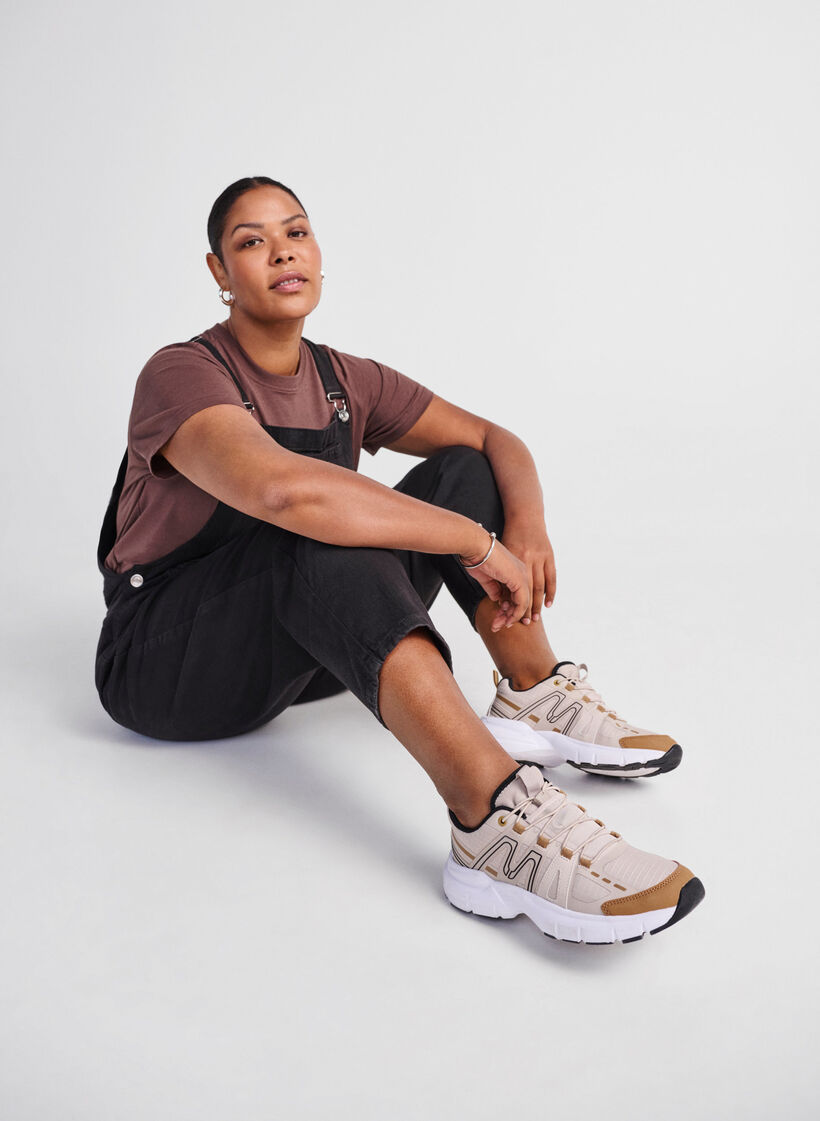 Extra-Weite - Sneakers mit elastischen Schnürsenkeln, Birch, Image image number 0