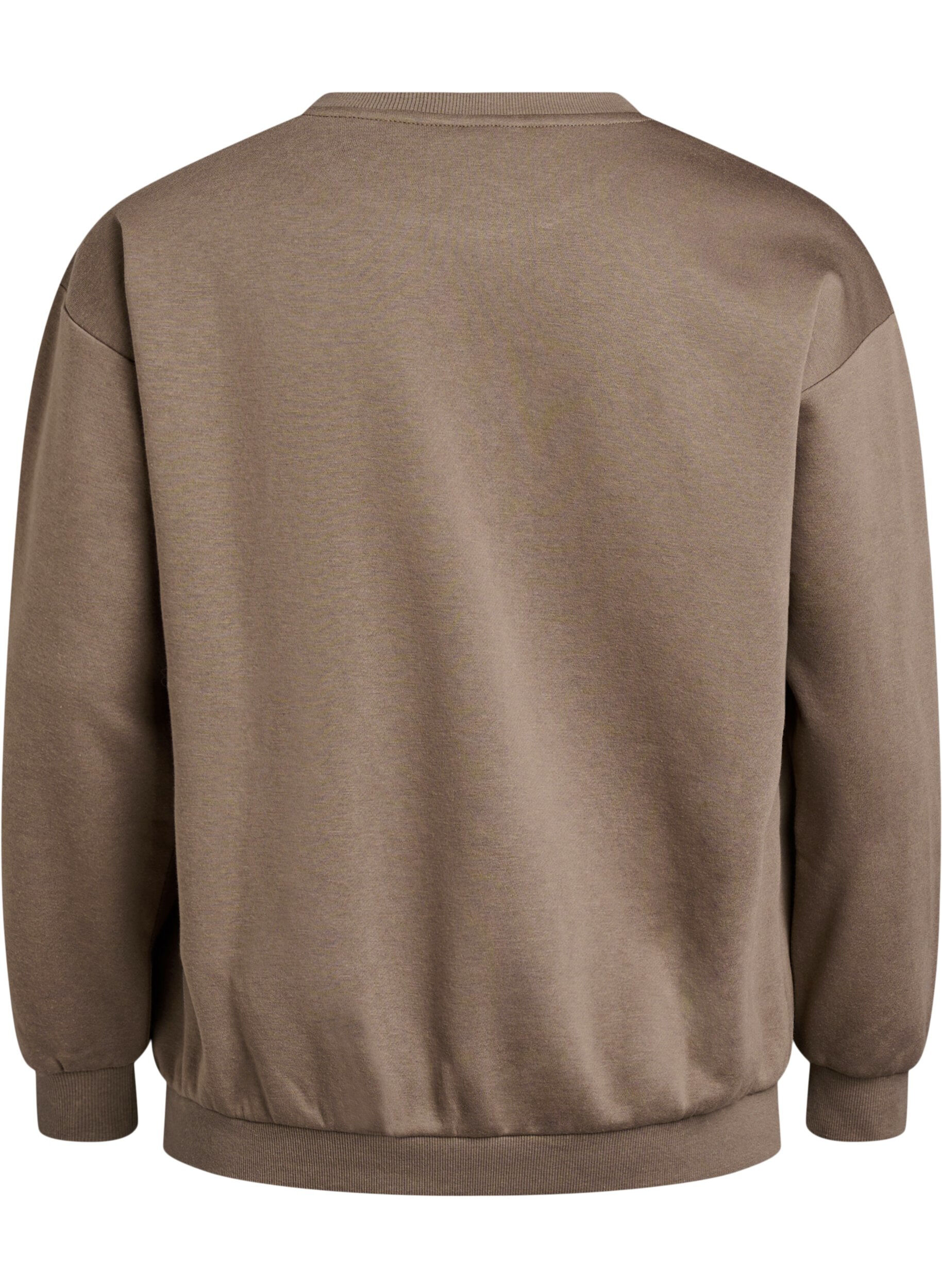 Zizzi Sweatshirt mit Print, Walnut, Packshot image number 1