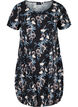 Kurzarm Baumwollkleid mit Print, Blau, Packshot image number 0