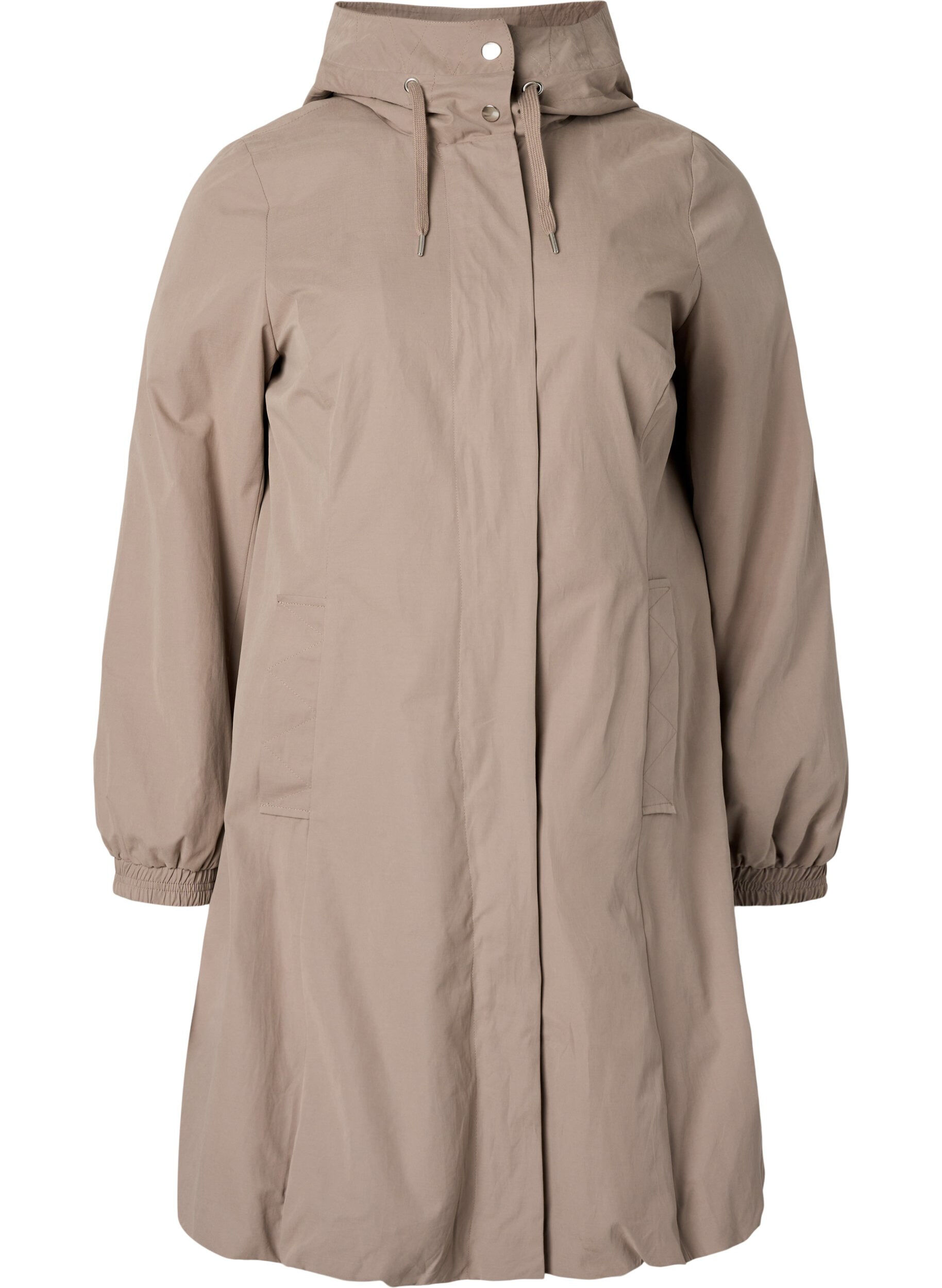 Zizzi Jacke mit Kapuze, Moon Rock, Packshot image number 0