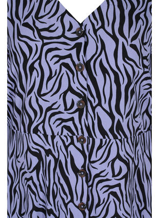 Kleid mit Knöpfen und 3/4-Ärmeln, Blue Zebra, Packshot image number 2