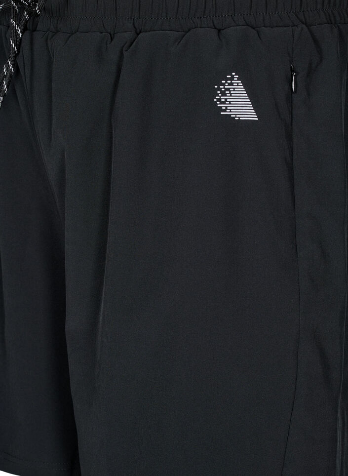 Trainingshorts mit Innenhose, Schwarz, Packshot image number 2