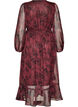 Maxikleid mit floralem Print und Smock, Dunkles Bordeaux, Packshot image number 1