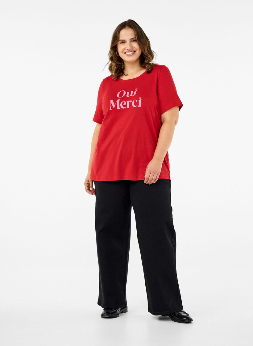 FLASH - T-Shirt mit Print, Rot, Model image number 1