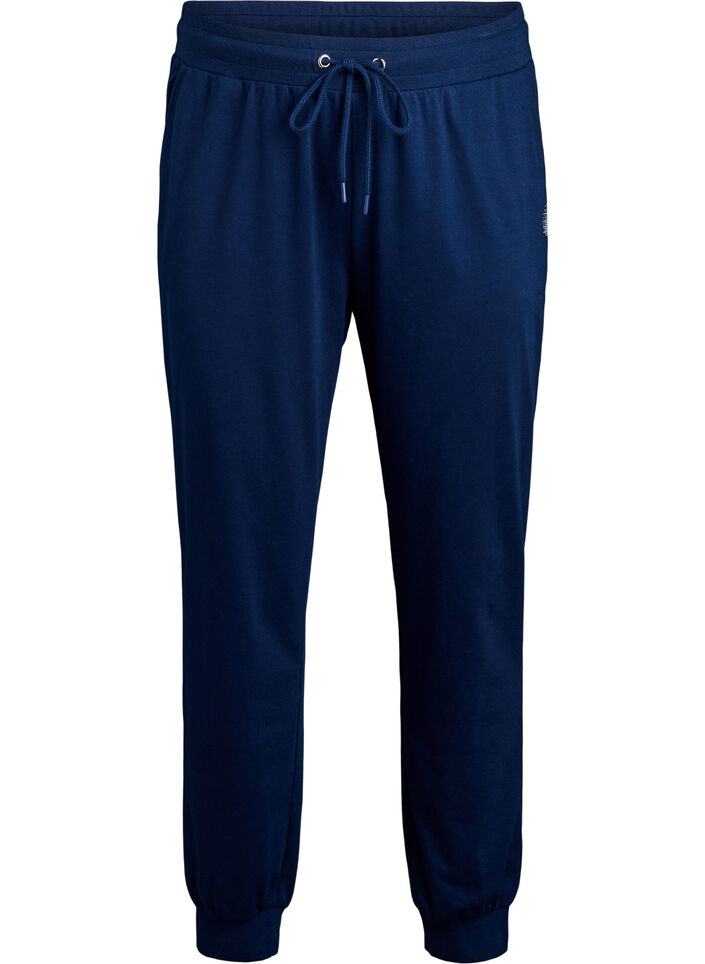 Lockere Trainingshose mit Taschen, Blau, Packshot image number 0
