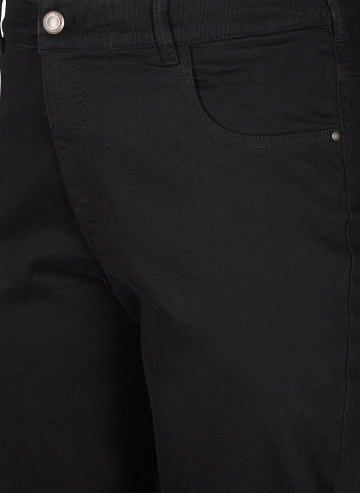 Gek&uuml;rzte Vera Jeans mit geradem Bein, Schwarz, Packshot image number 2