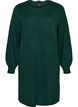 Gestricktes Minikleid mit gewelltem Saum und Schlitzen, Gr&uuml;n, Packshot image number 0