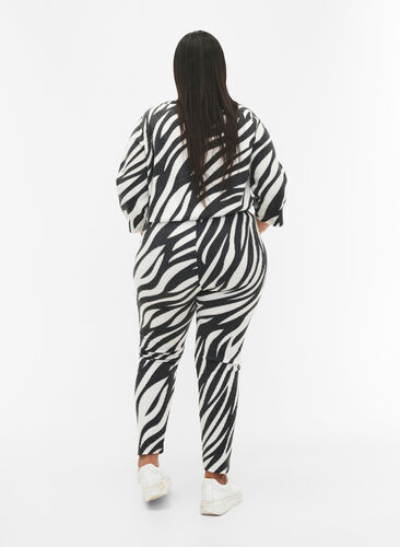 Leggings mit Zebra-Print, White Zebra, Model image number 1