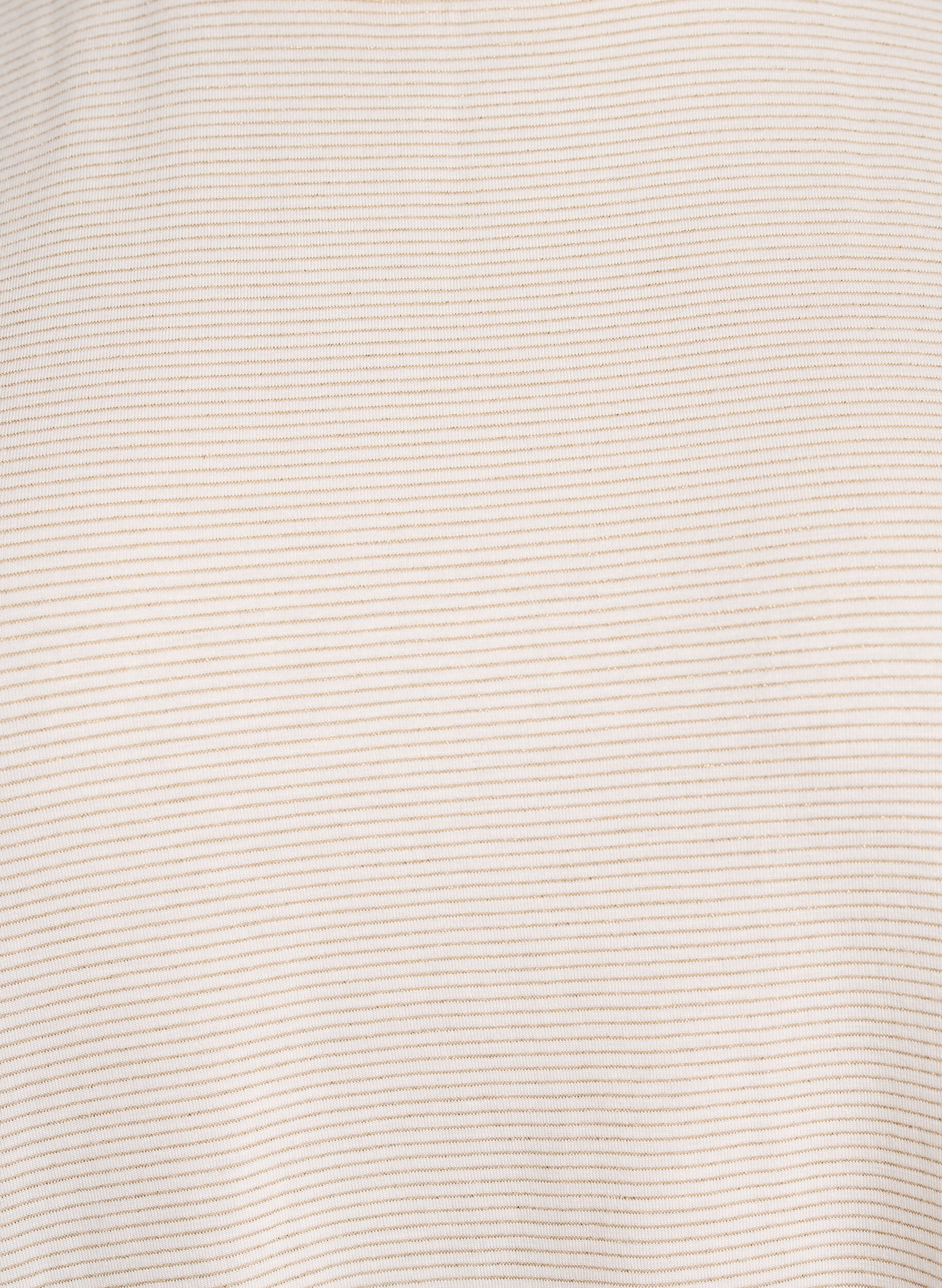 ZizziT-Shirt aus Viskose mit Glitzerstreifen, Vanille, Packshot image number 2
