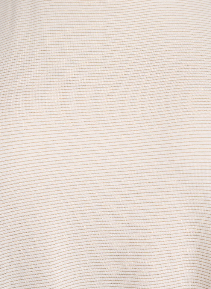 T-Shirt aus Viskose mit Glitzerstreifen, Vanille, Packshot image number 2