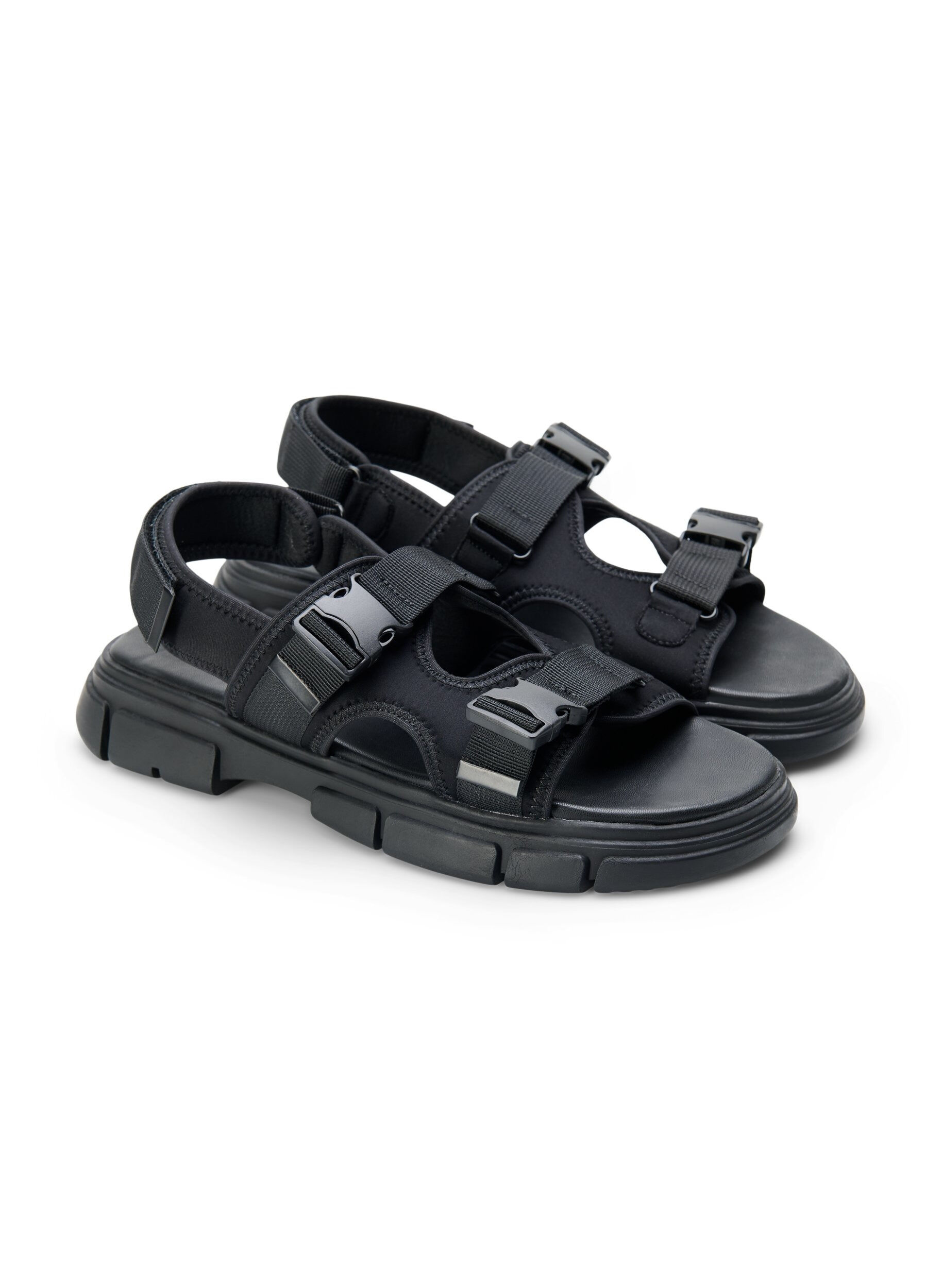 Zizzi Wide Fit Sandalen, Schwarz, Packshot image number 3