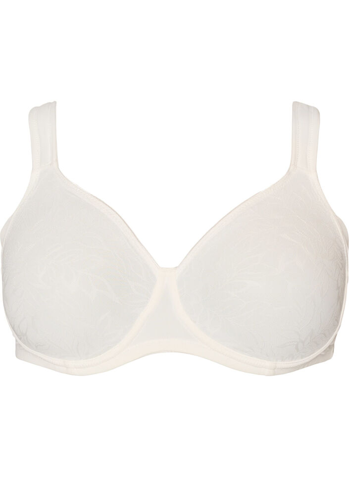Komfort-BH mit Spitzen-Overlay und vorgeformten Cups, Wei&szlig;, Packshot image number 0