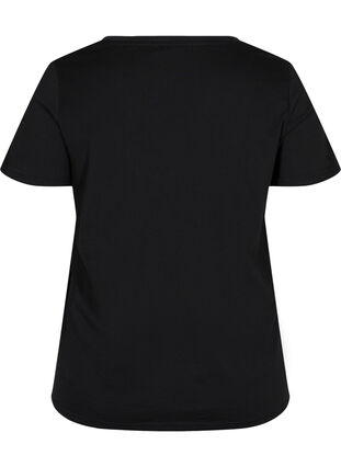 Kurzarm T-Shirt aus Baumwolle mit Aufdruck, Black WAYS, Packshot image number 1