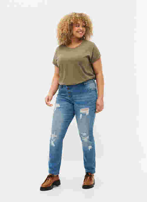 Ripped Emily-Jeans mit normaler Taille