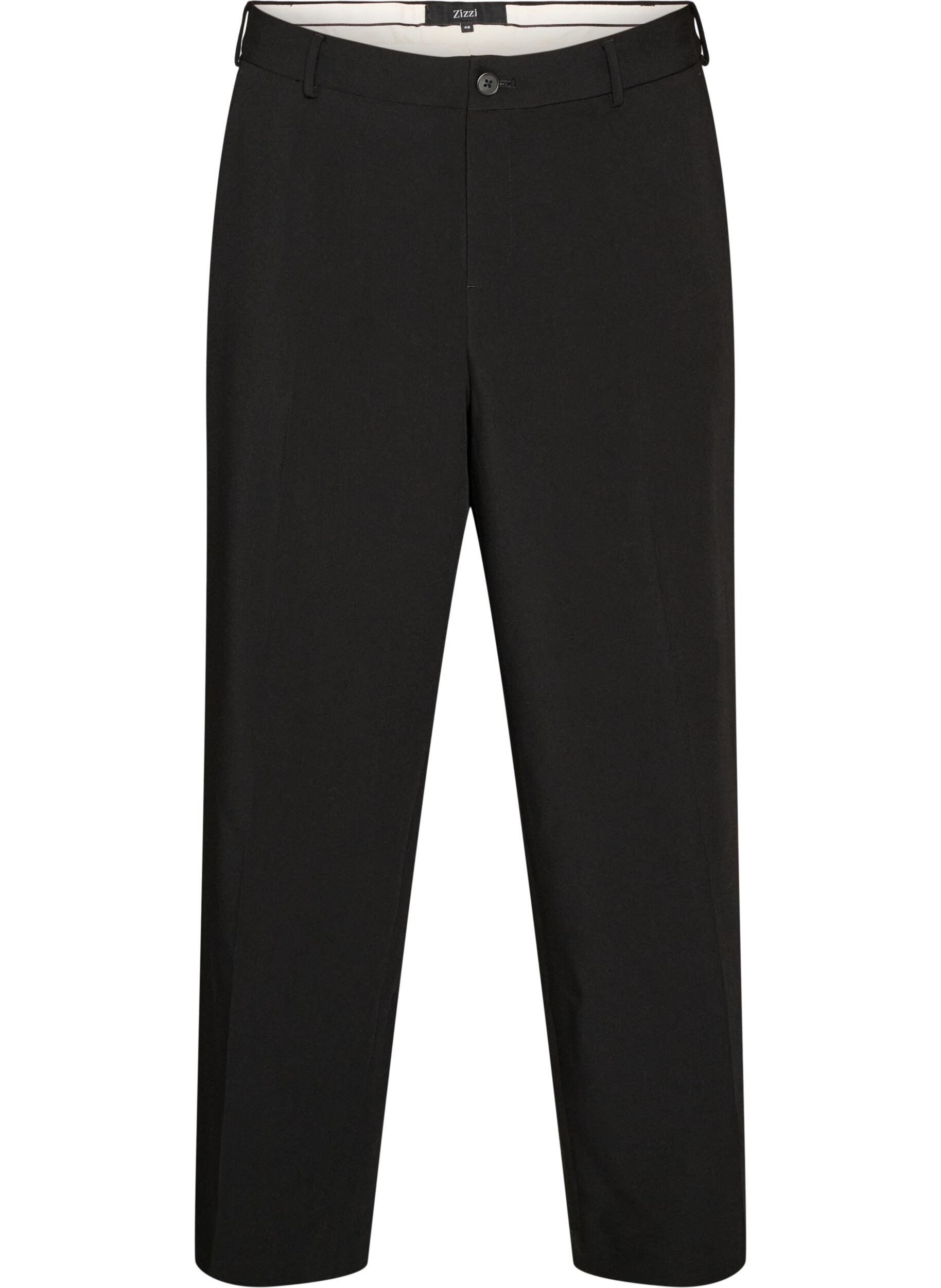 ZizziWeite Anzughose mit hoher Taille, Schwarz, Packshot image number 0