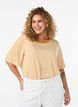 Gestreiftes T-Shirt aus TENCEL&trade; Lyocell, Gelb, Model image number 0