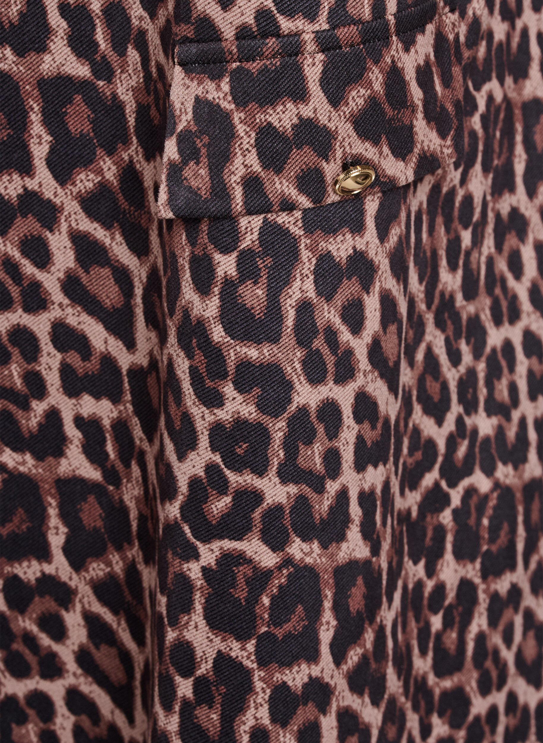 Zizzi Kurzes A-Linien-Kleid mit 7/8-&Auml;rmeln, Braun, Packshot image number 3