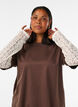 Lockeres T-Shirt mit langen Spitzen&auml;rmeln, Braun, Model image number 3