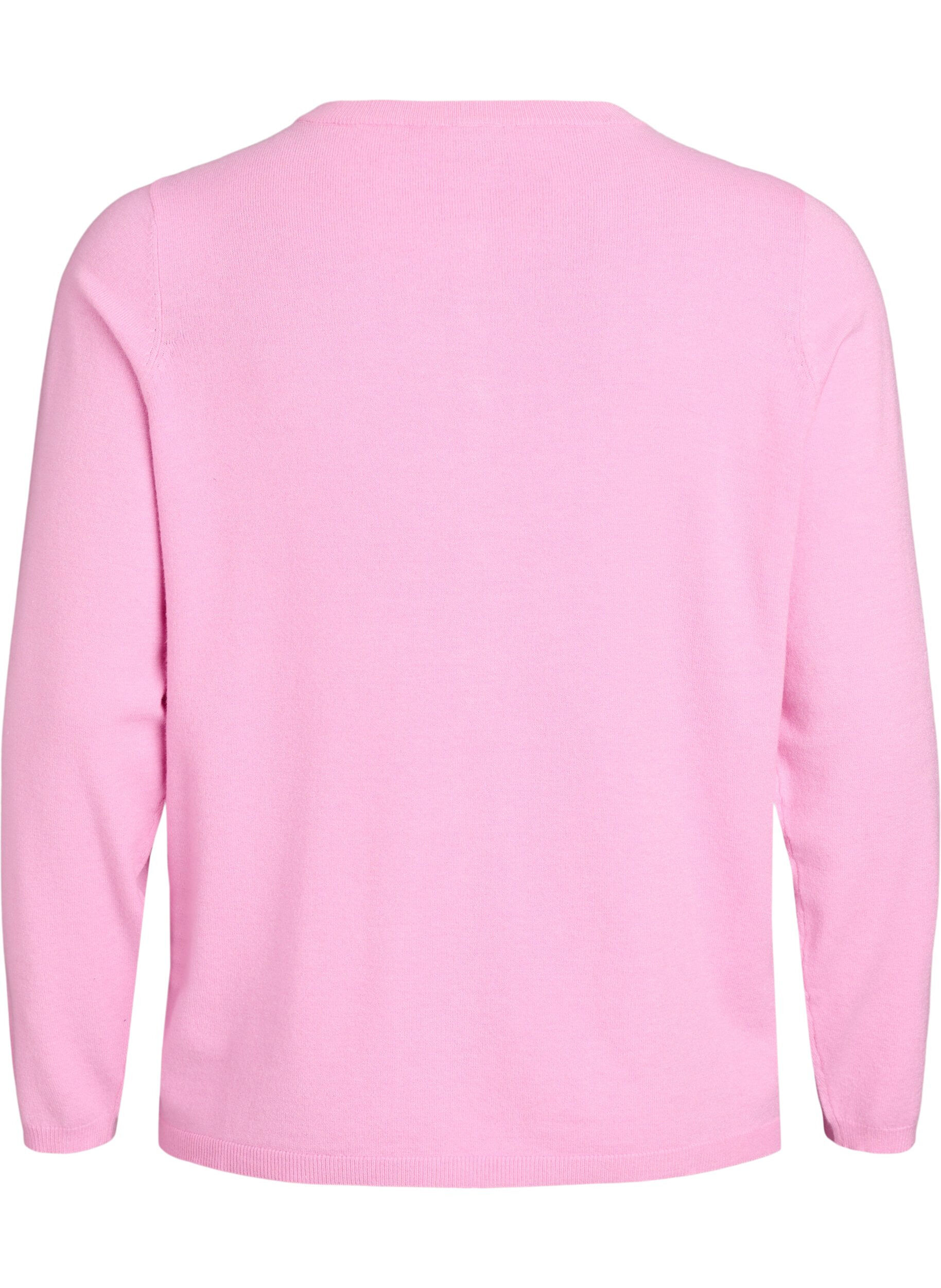 Zizzi Cardigan mit runden Kn&ouml;pfen, Pink, Packshot image number 1