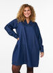 Jeanskleid mit V-Ausschnitt und Kragen, Blau, Model image number 0