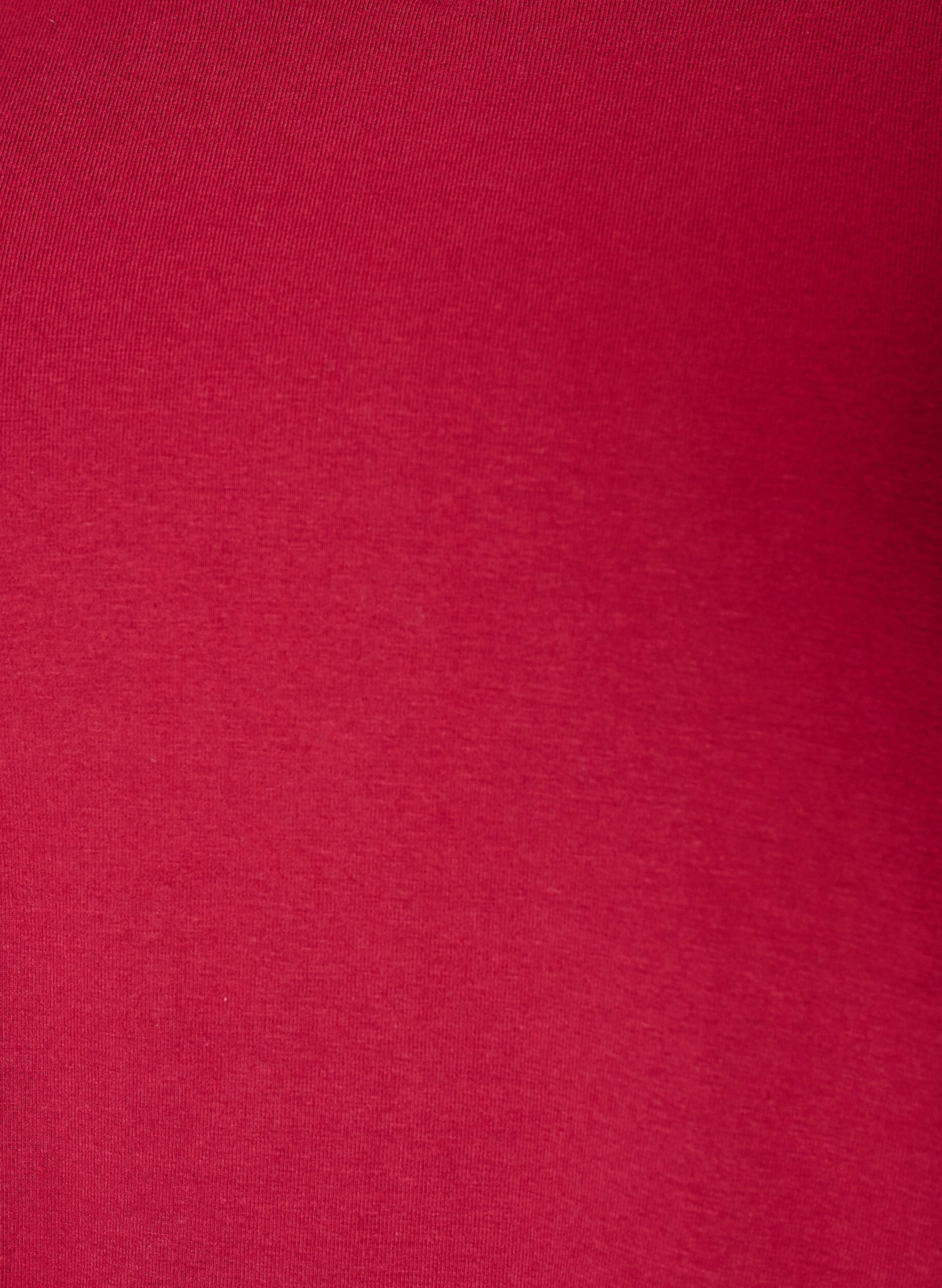 ZizziEinfarbiges basic T-Shirt aus Baumwolle, Rot, Packshot image number 2
