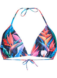 Triangel-Bikinioberteil mit Print, Bright Leaf, Packshot