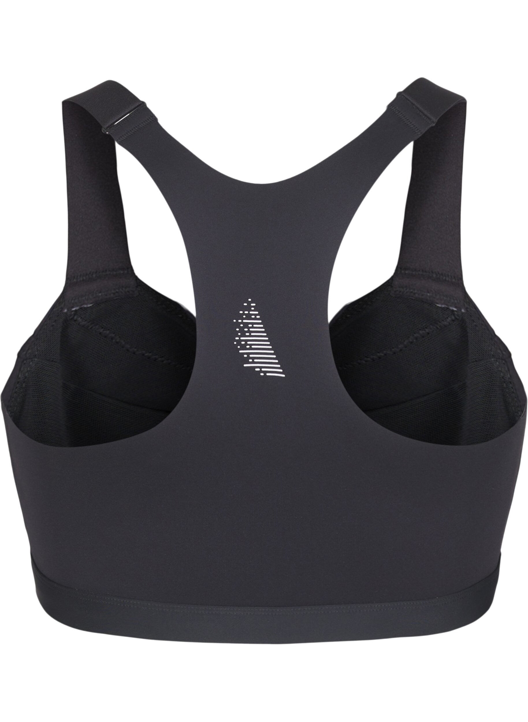 ZizziSport-BH mit Vorderverschluss und hohem Halt, Schwarz, Packshot image number 1