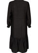 Kleid aus Viskose mit Stickerei und Stufenvolants, Schwarz, Packshot image number 1