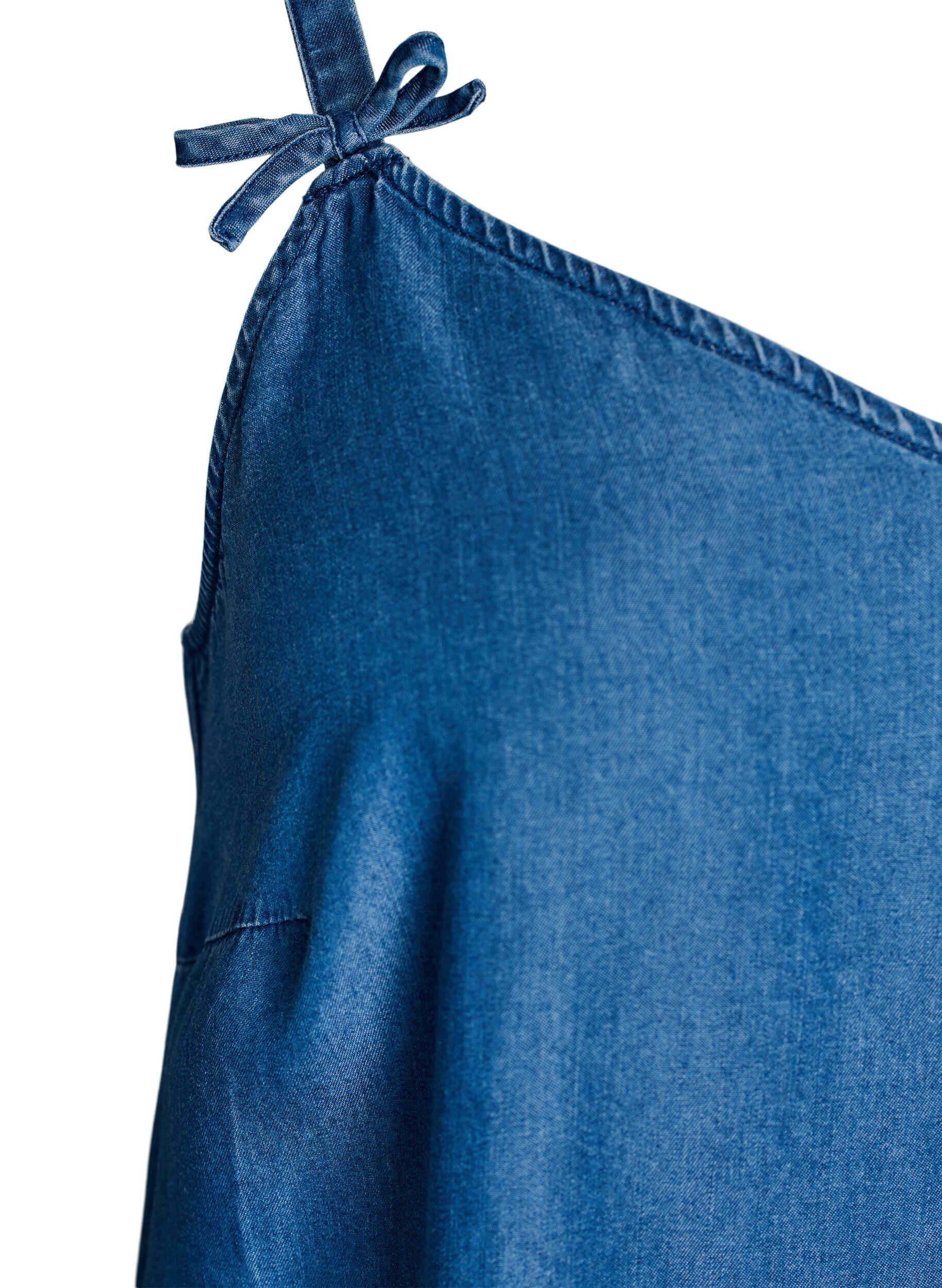 Zizzi Knielanges Tr&auml;gerkleid aus TENCEL&trade; Lyocell in Denim-Optik, Blau, Packshot image number 3