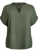 Lockere Bluse mit kurzen &Auml;rmeln, Gr&uuml;n, Packshot image number 0