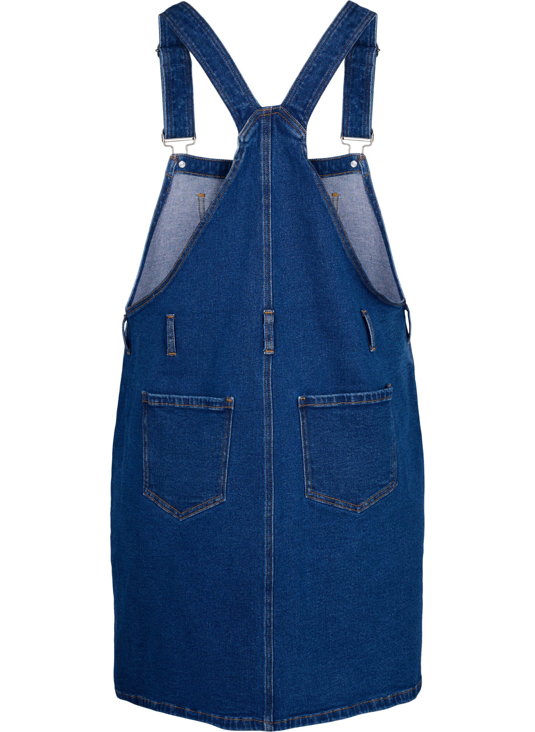 Zizzi Denim Dungarees Kleid, Blau, Packshot image number 1