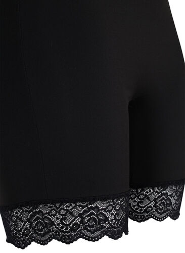 Light Shapewear Shorts mit Spitzensaum, Black, Packshot image number 3