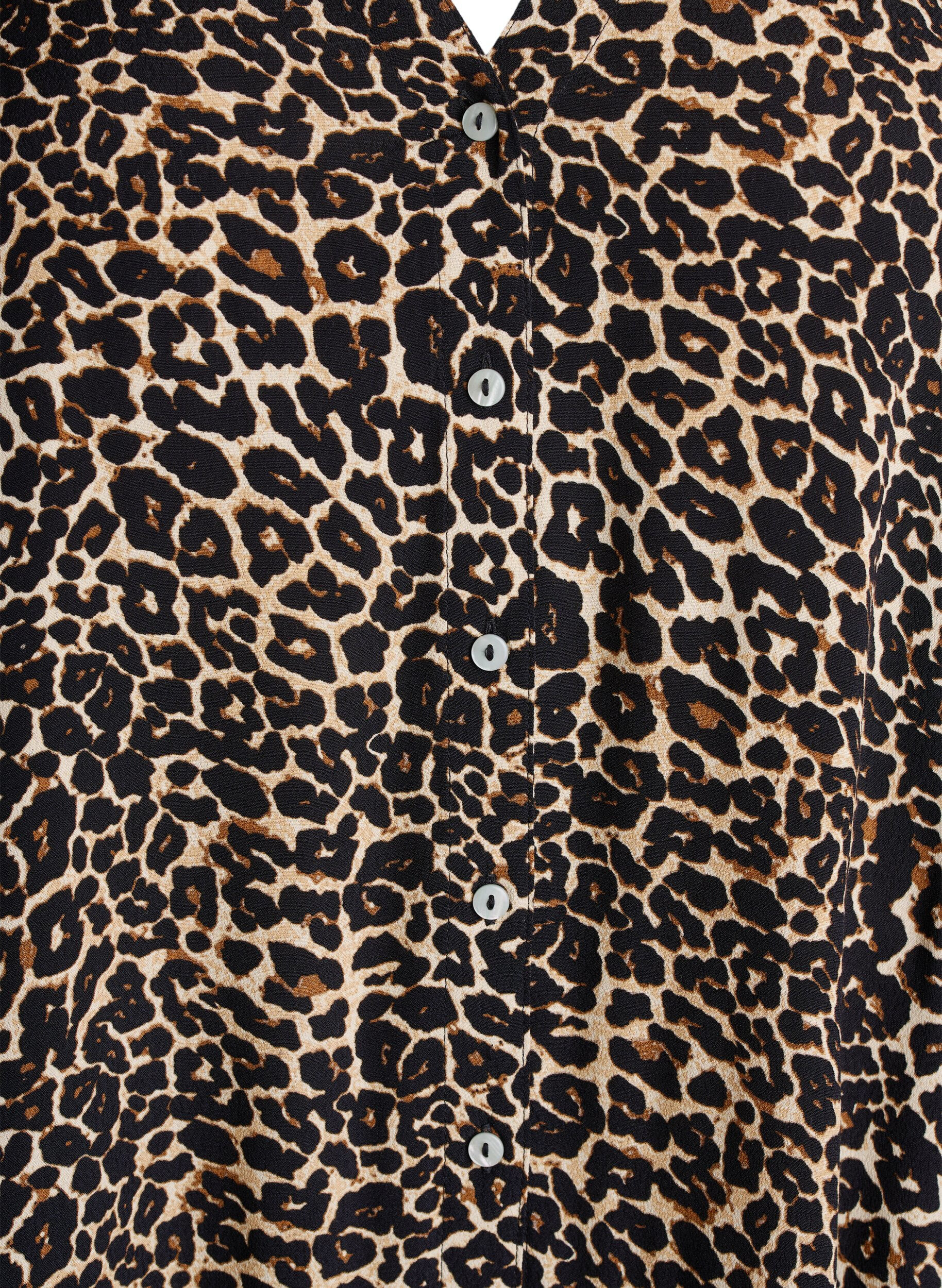 Zizzi Bedrucktes Midikleid aus Viskose mit langen &Auml;rmeln, Braun, Packshot image number 2