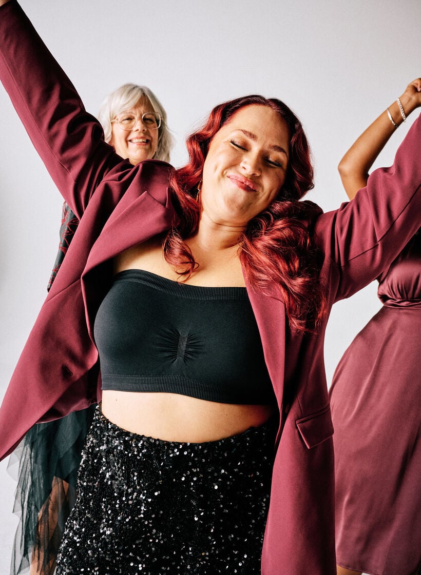 Klassischer Blazer mit Knopfverschluss, Rot, Image