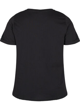 Basic-T-Shirt aus Baumwolle, Black, Packshot image number 1