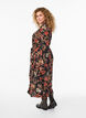 Midikleid mit gebl&uuml;mtem Print und abnehmbarem Bindeg&uuml;rtel, Schwarz, Model image number 1